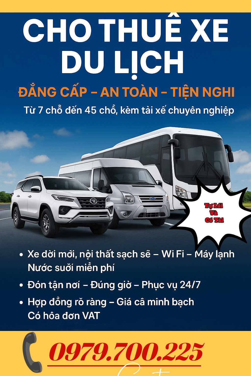 Hợp Đồng Thuê Xe Tự Lái và có Tài Giá Rẻ